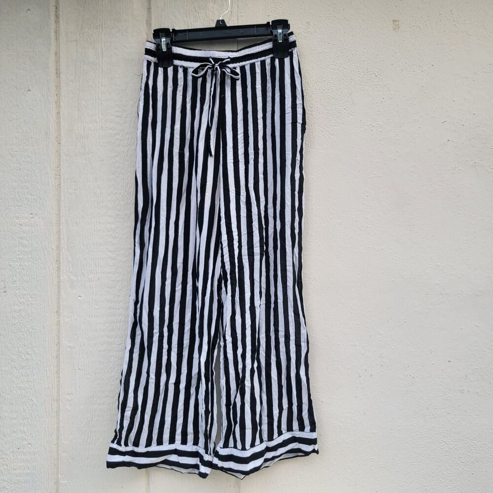 Intimately free People striped pants blk/wht sz S